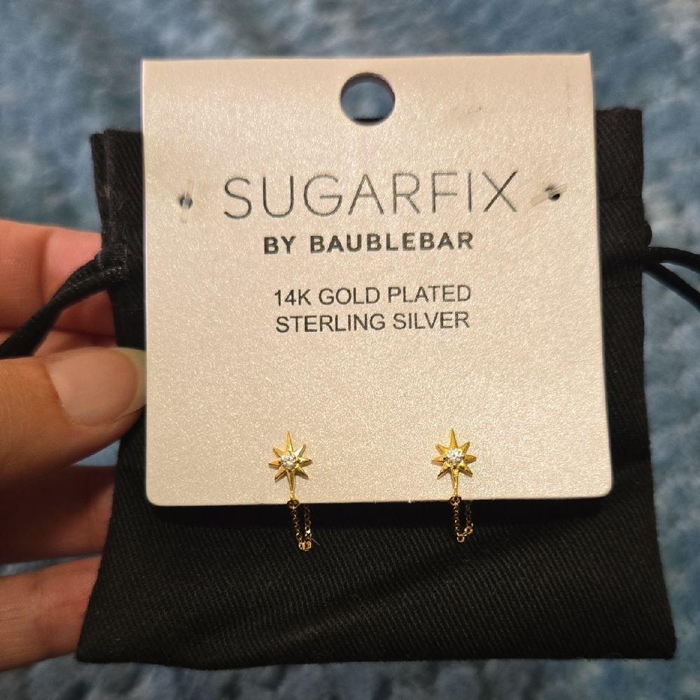 Sugar Gold Star Earrings Minimalist Design